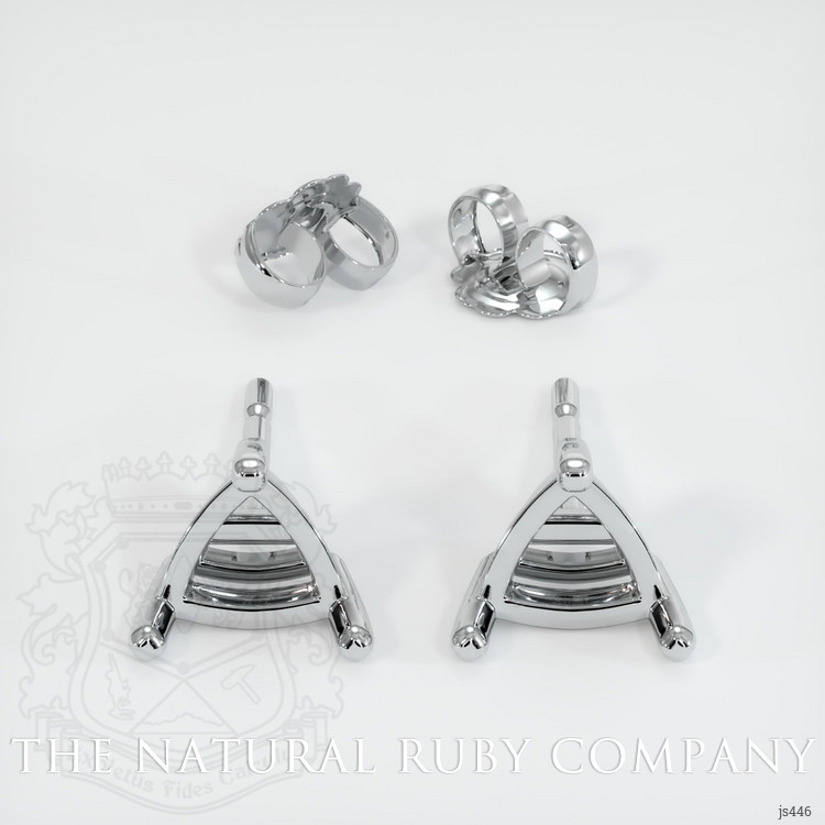 14K White Gold Studs Earring Setting