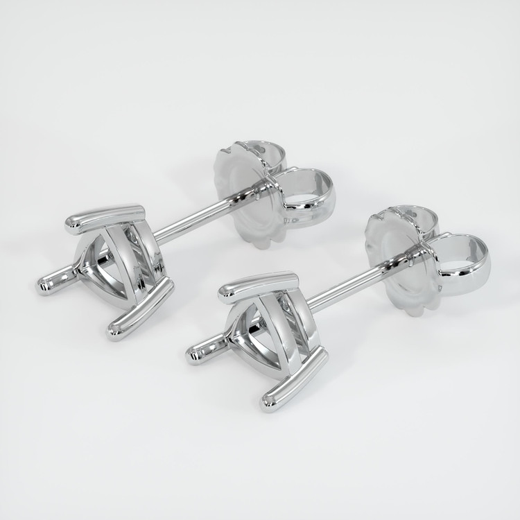 18K White Gold Studs Earring Setting