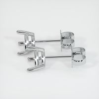 18K White Gold Studs Earring Setting Image