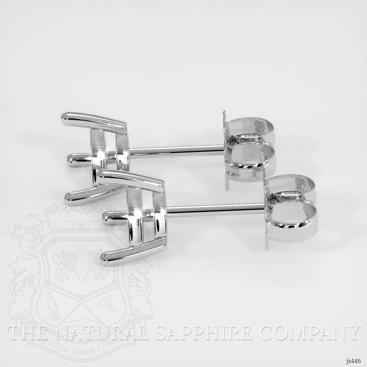 18K White Gold Studs Earring Setting