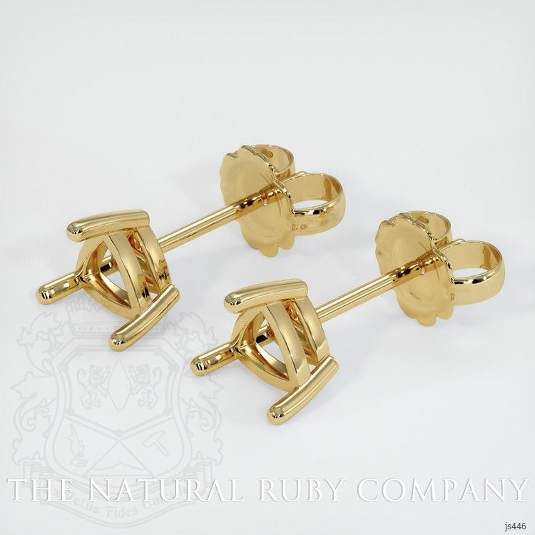 14K Yellow Gold Studs Earring Setting