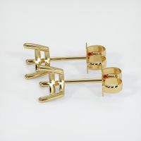 14K Yellow Gold Studs Earring Setting Image
