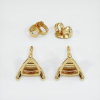 18K Yellow Gold Studs Earring Setting Image