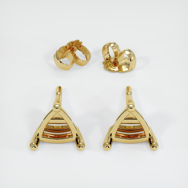 18K Yellow Gold Studs Earring Setting
