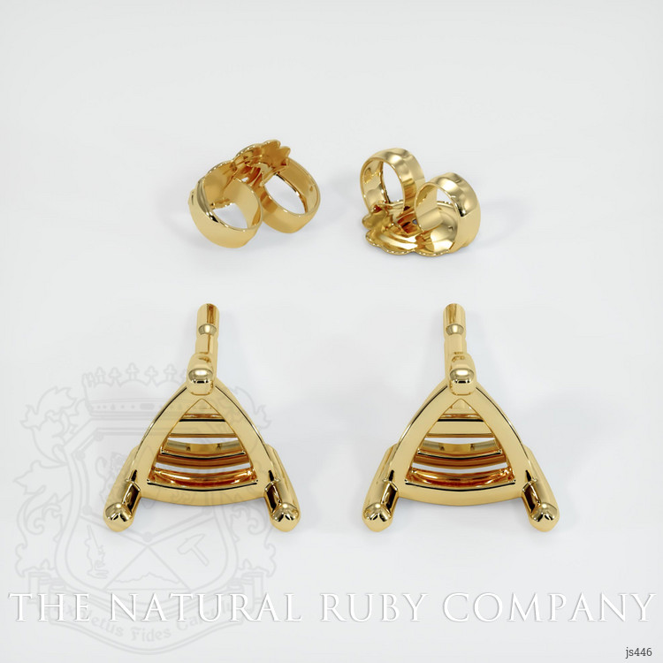 18K Yellow Gold Studs Earring Setting