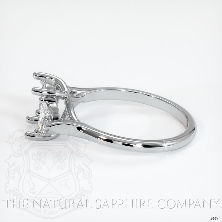 Platinum 950 Three Stone Ring Setting