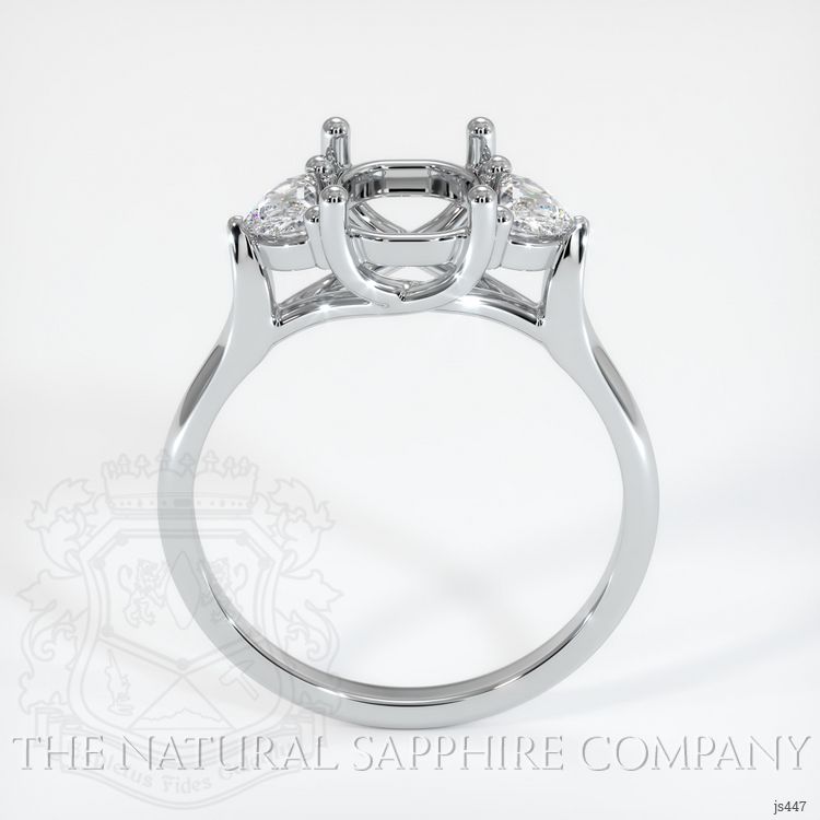 Platinum 950 Three Stone Ring Setting