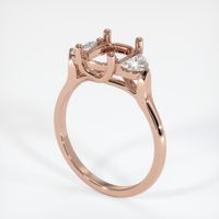 14K Rose Gold Three Stone Ring Setting Video