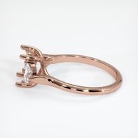14K Rose Gold Three Stone Ring Setting Image