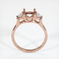14K Rose Gold Three Stone Ring Setting Image
