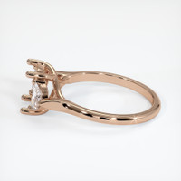 18K Rose Gold Three Stone Ring Setting Image