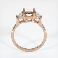 18K Rose Gold Three Stone Ring Setting Image