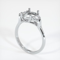10K White Gold Three Stone Ring Setting Video