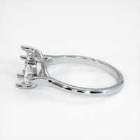 10K White Gold Three Stone Ring Setting Image