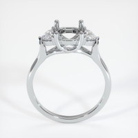 10K White Gold Three Stone Ring Setting Image