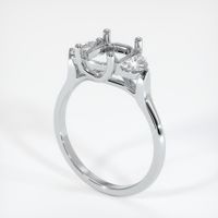 14K White Gold Three Stone Ring Setting Video