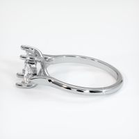 14K White Gold Three Stone Ring Setting Image