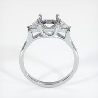 14K White Gold Three Stone Ring Setting Image