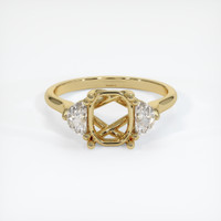 10K Yellow Gold Three Stone Ring Setting Image