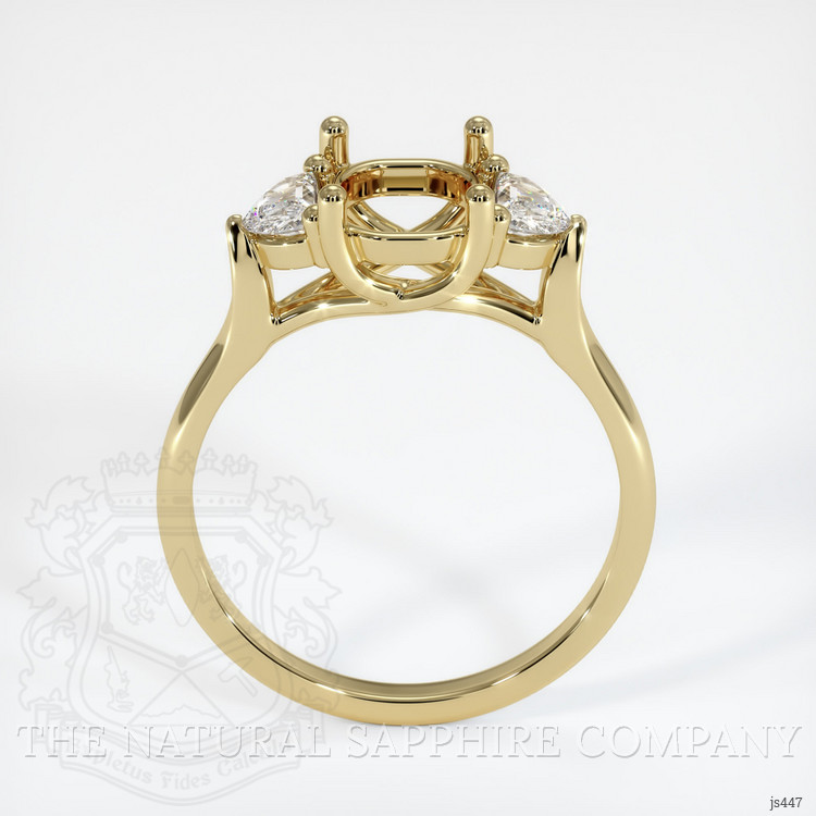 10K Yellow Gold Three Stone Ring Setting