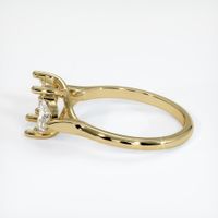 14K Yellow Gold Three Stone Ring Setting Image