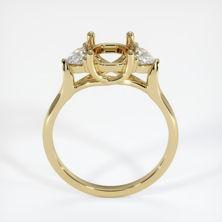14K Yellow Gold Three Stone Ring Setting