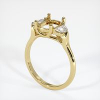 18K Yellow Gold Three Stone Ring Setting Video