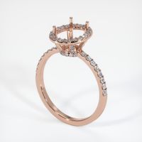 14K Rose Gold Pave Ring Setting Video