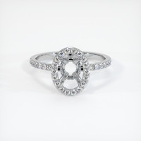 10K White Gold Pave Ring Setting Image