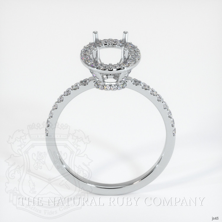10K White Gold Pave Ring Setting