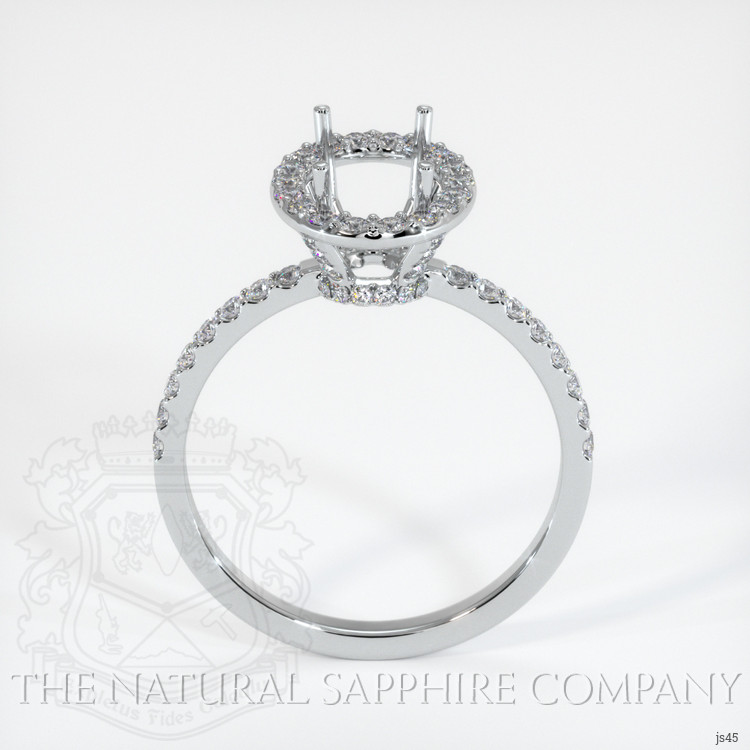 14K White Gold Pave Ring Setting