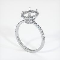 18K White Gold Pave Ring Setting Video