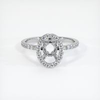 18K White Gold Pave Ring Setting Image
