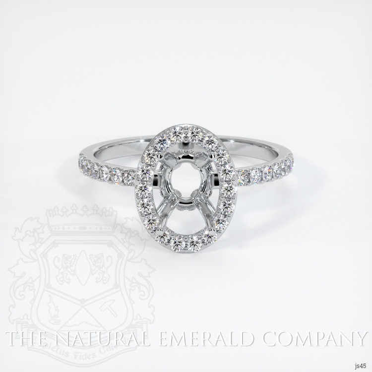 18K White Gold Pave Ring Setting
