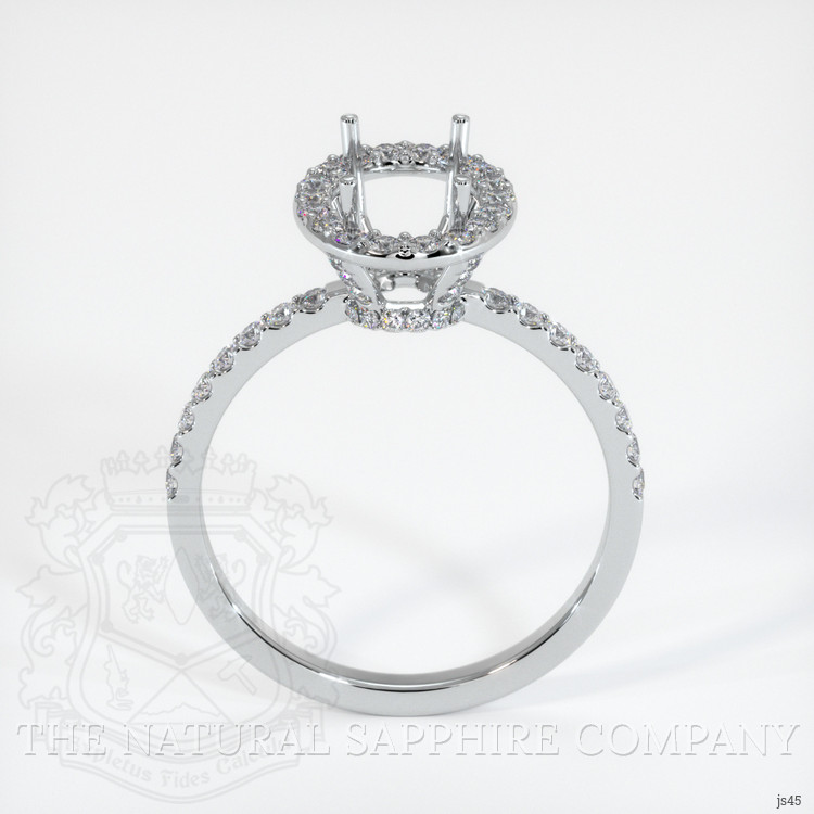 18K White Gold Pave Ring Setting