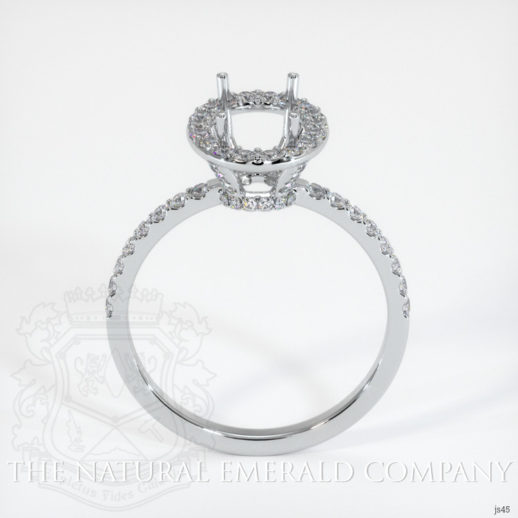18K White Gold Pave Ring Setting