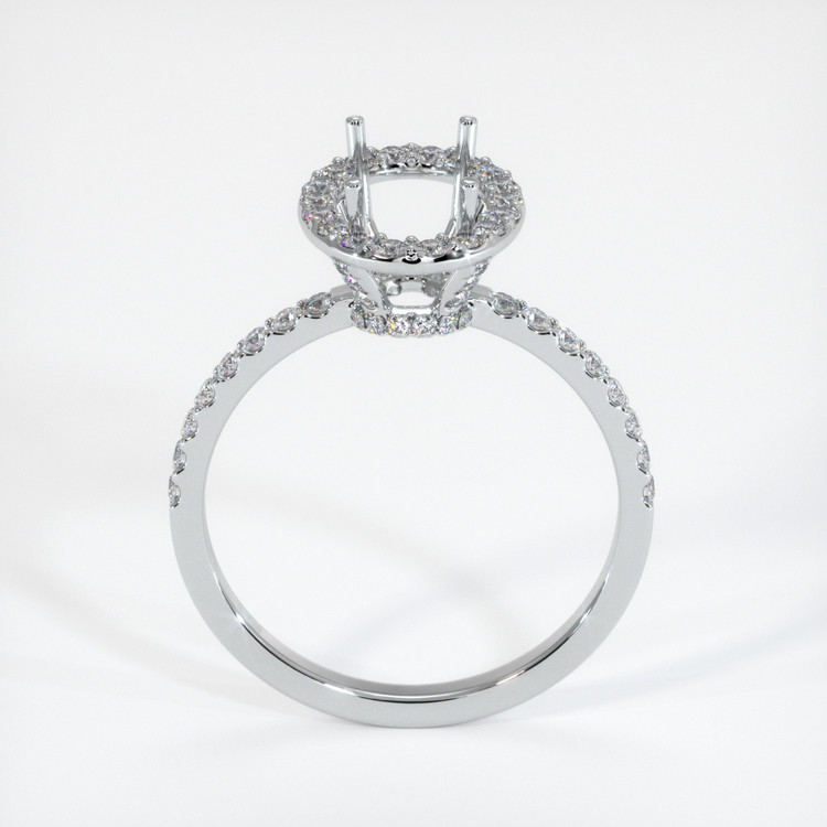 18K White Gold Pave Ring Setting
