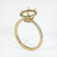 10K Yellow Gold Pave Ring Setting Video
