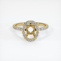 10K Yellow Gold Pave Ring Setting Image