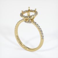 Pave Green Sapphire Ring 11.33 Ct., 14K Yellow Gold Combination Setting