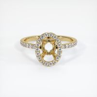 14K Yellow Gold Pave Ring Setting Image