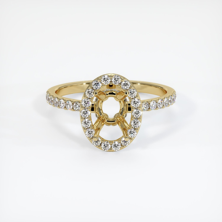 14K Yellow Gold Pave Ring Setting