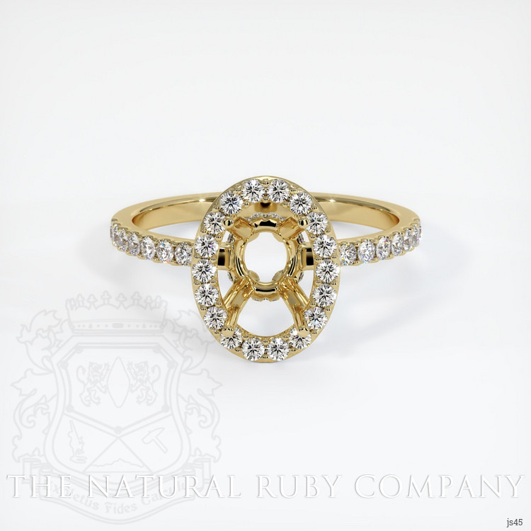 14K Yellow Gold Pave Ring Setting