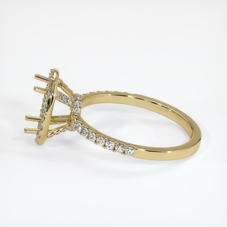 14K Yellow Gold Pave Ring Setting