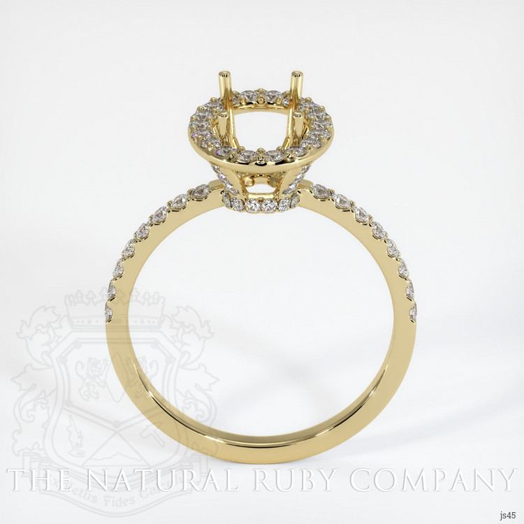 14K Yellow Gold Pave Ring Setting