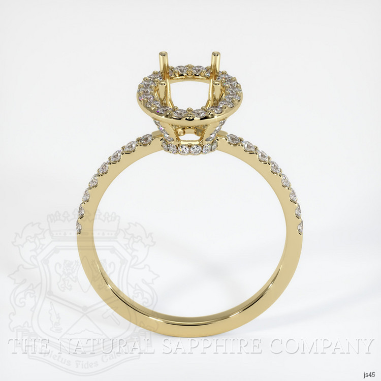14K Yellow Gold Pave Ring Setting