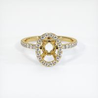 18K Yellow Gold Pave Ring Setting Image