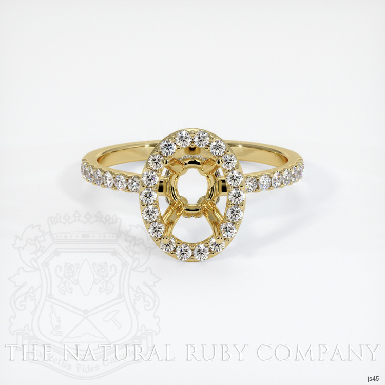 18K Yellow Gold Pave Ring Setting