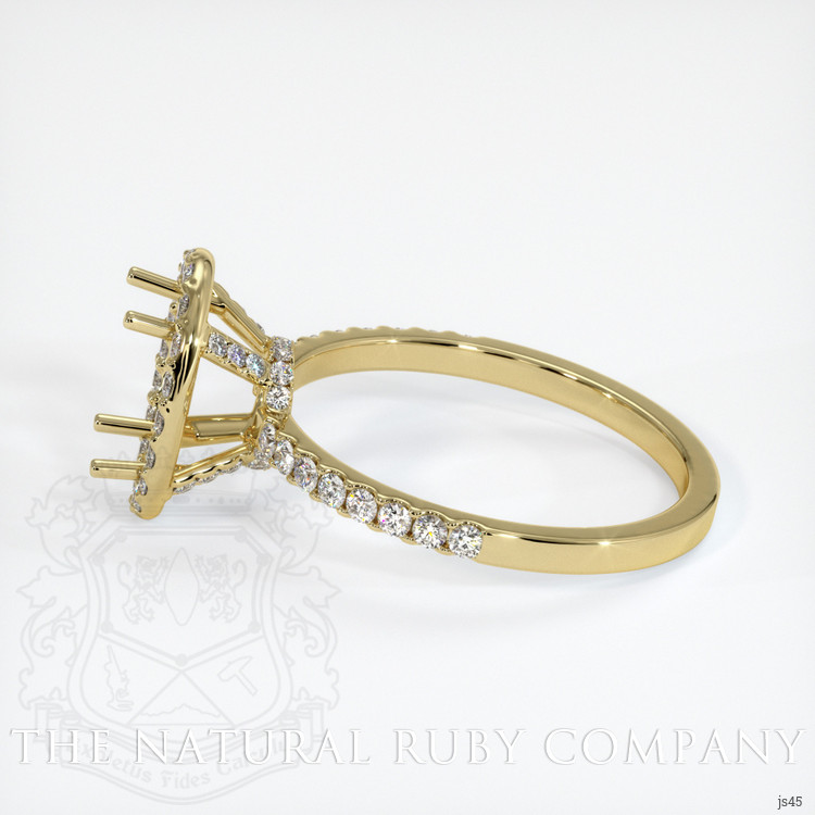 18K Yellow Gold Pave Ring Setting