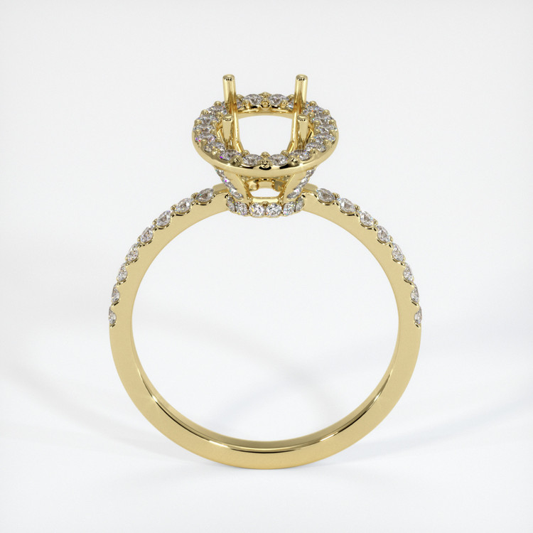 18K Yellow Gold Pave Ring Setting